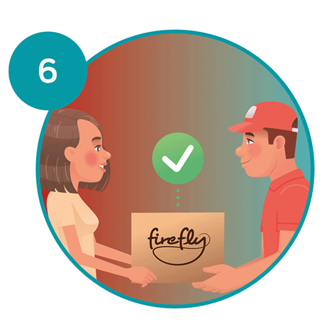 6. Firefly product Delivered to family