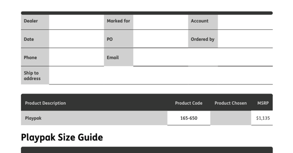 Firefly United Kingdom | Playpak Order Form