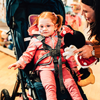 Support WeGo takes all the benefits of the GoTo Seat on the road. It works with both GoTo sizes, so your child gets that same great head, chest and lateral support, and you'll know they're comfy and happy wherever you go exploring.