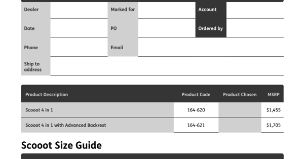 Firefly United Kingdom | Scooot Order Form