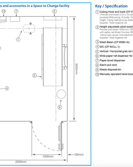 Space to Change Wheelchair Accessible Toilets