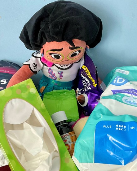 Periods in an incontinent disabled teen