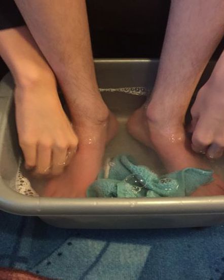 Washing My Autistic Sons’ Feet